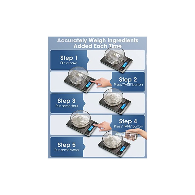 Nicewell Digital Kitchen Food Scale 22lb for Cooking Baking |