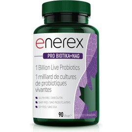 ENEREX - Pro Biotika + NAG 90 DRcaps 30-Day Supply - 1 Billion Live Probiotics - Gluten & Dairy-Free - Protect & Rebuild the GI and Urinary Tract with NAG - Aids Proper Digestion & Nutrient Absorption