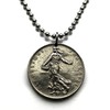 1960 France 1 Franc coin pendant jewelry La Semeuse the