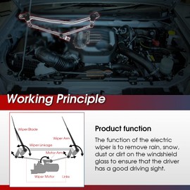 Front Windshield Wiper Transmission Linkage Replacement for Honda Passport Isuzu Rodeo Axiom Amigo Sport Utility