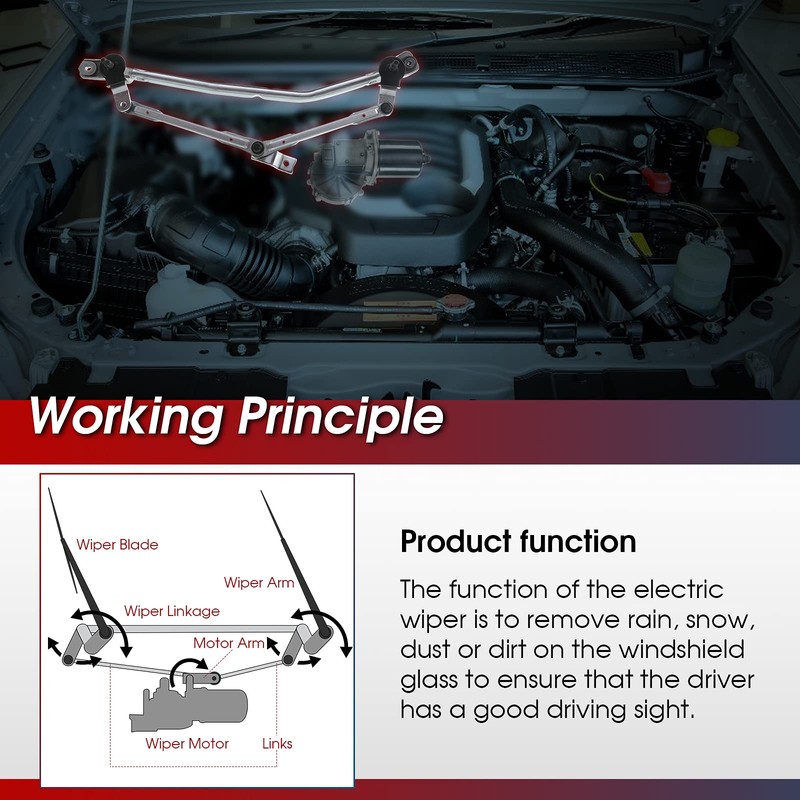Front Windshield Wiper Transmission Linkage Replacement for Honda Passport Isuzu