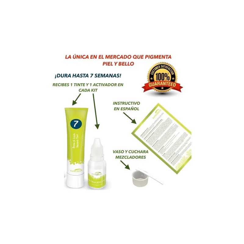 Kit Tinte Henna Cejas Hd Y Pestañas Tipo Microblading Crema