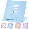 WUGU Book Stand, Adjustable Foldable Metal Book Holder for Recipe,