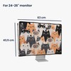 kwmobile Dust Cover for 24-26" Monitor - Linen Monitor Protector
