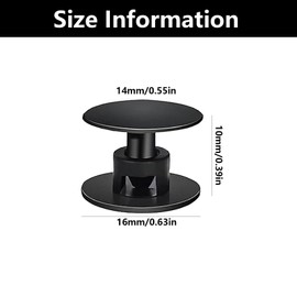 10 Pcs Croc Rivets, Croc Replacement Rivets, 16mm*14mm*10mm, Plastic Material, Durable and Easy to Install, for Any Shoes with Holes,Boots (Black)