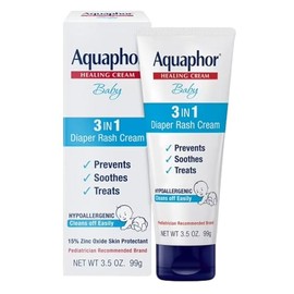 Crema para sarpullido del pañal Aquaphor Tamaño H 3.5 oz Crema para sarpullido del pañal Aquaphor Curación 3.5 oz