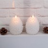 Wondise Pine Cone Flameless Flickering Candles with Remote and Timer,
