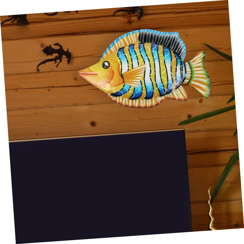 Ipetboom 2Pcs Metal Fish Wall Decor Vibrant Iron Fish Wall