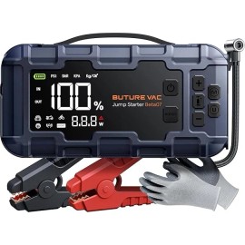 BuTure VAC 10-in-1 Portable Car Battery Jump Starter with Air Compressor 8000A 160PSI 45W C