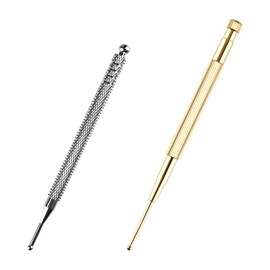 Lotsdonxia 2-Pack Retractable Personal Health Acupuncsure Pen Set - Dual Head Stainless Steel and Copper Reflexology Tools for Facial/Body Massage, Trigger Point Therapy or Acupresture Relief