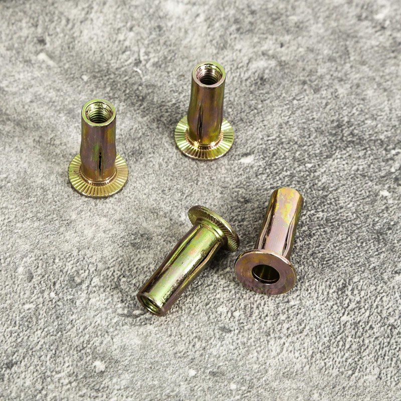 QXSKSLH 25Pcs M6 Multi Grip Rivet Nuts Pre Bulbed Shank