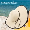 DRESHOW Womens Bowknot Straw Hat Foldable Beach Sun Hat Roll