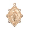 Women's 925 Plated Sterling Silver Miraculous Medal Necklace with Clear