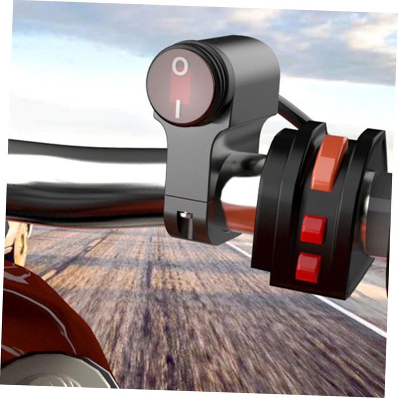 Outanaya Motorcycle Handlebar Switch for Emergency Light Control Compatible with