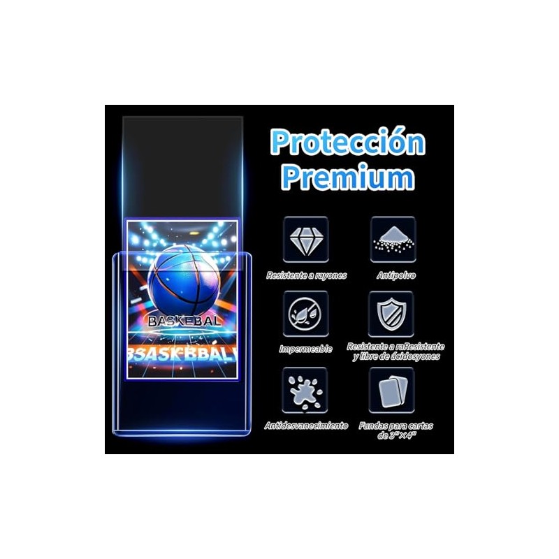 200pcs Fundas para tarjetas，Protectores de Tarjetas,Toploader，Card Sleeves Photocards，Funda para Cartas