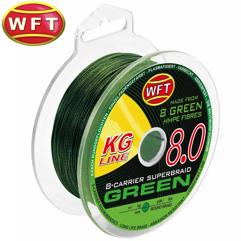 WFT KG 8 Green Braided Fishing Line 150 m Diameter