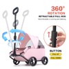 Dog Stroller 4 Wheels Folding Dog Cart with Sunshine Cover