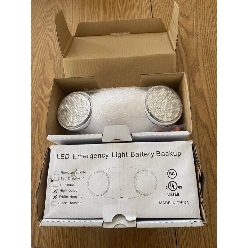 Beghelli LED Two Head Emergency Light with Battery Back-up White