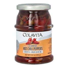 Colavita Marinated Vegetables - Hot Chili Peppers in EVOO, 9.87oz Jar