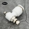 50Pcs Air Flow Control Valve Pneumatic White Adjustment Durable Quick