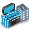 KOSHARE 16 Pack Rechargeable Batteries Ni-MH AA with Charger, 1.2V