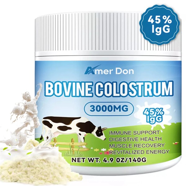 Bovine Colostrum Supplement – Lactoferrin, Healthy Immune Response: 45% IgG