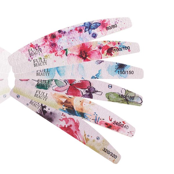 6 Pack Nail File Gel Nail File Set Professional Nail