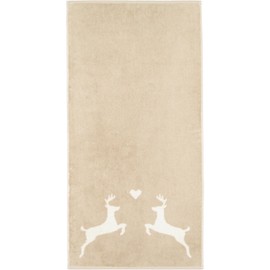 Cawö Home Hand Towels Alpenchic Edition Deer 6228 Natural 33 Guest Towels 30 x 50 cm