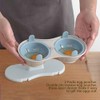 Egg Poacher Microwave Egg Cooker, 2 Cavity Edible Silicone Double