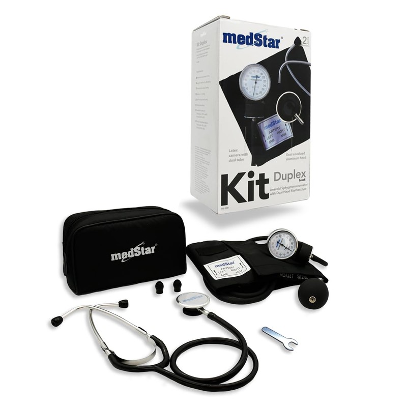 Medstar Baumanometro Aneroide Medstar Kit con Estetoscopio de Doble Campana