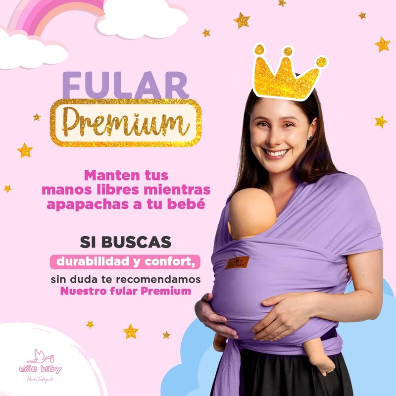 Fular para bebé | 100% Algodón Premium | Mãe Baby