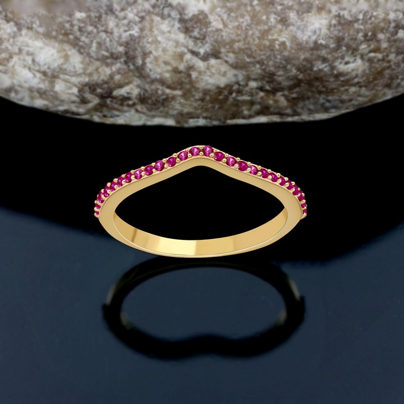 GOURIK 18K Yellow Gold Plated Created Emerald Ruby Sapphire &