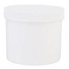 Consolidated Plastics Wide-Mouth Jar with Cap, 4 oz, White, 70