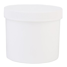 Consolidated Plastics Wide-Mouth Jar with Cap, 4 oz, White, 70 Piece