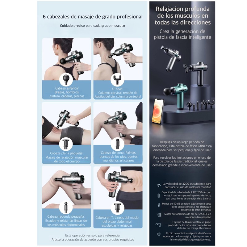 Muscle Massage Gun, Cervical and Back Massager, Foot and Facial