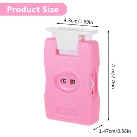 Mabor 2Pcs Stitch Counters for Crocheting Knitting Plastic Crochet Row Counter Pink Mini Crochet Counter Knitted Manual Finger Counter Tool for Craft Yarn, Crocheting Supplies