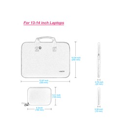 HSEOK Elastic Laptop Case 13 inch Briefcase with Small Accessory Case for 13" MacBook Pro 2016-2021 M1/A2338 A2251 A2289 A2159, MacBook Air 2018-2021 M1/A2337 A2179 A1932, XPS 13,S02B01