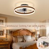 VOLISUN Fandelier Ceiling Fans with Lights and Remote, 15.7in Farmhouse