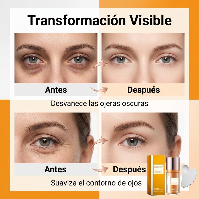2Pcs Crema Contorno De Ojos Y Herramienta Facial GuaSha