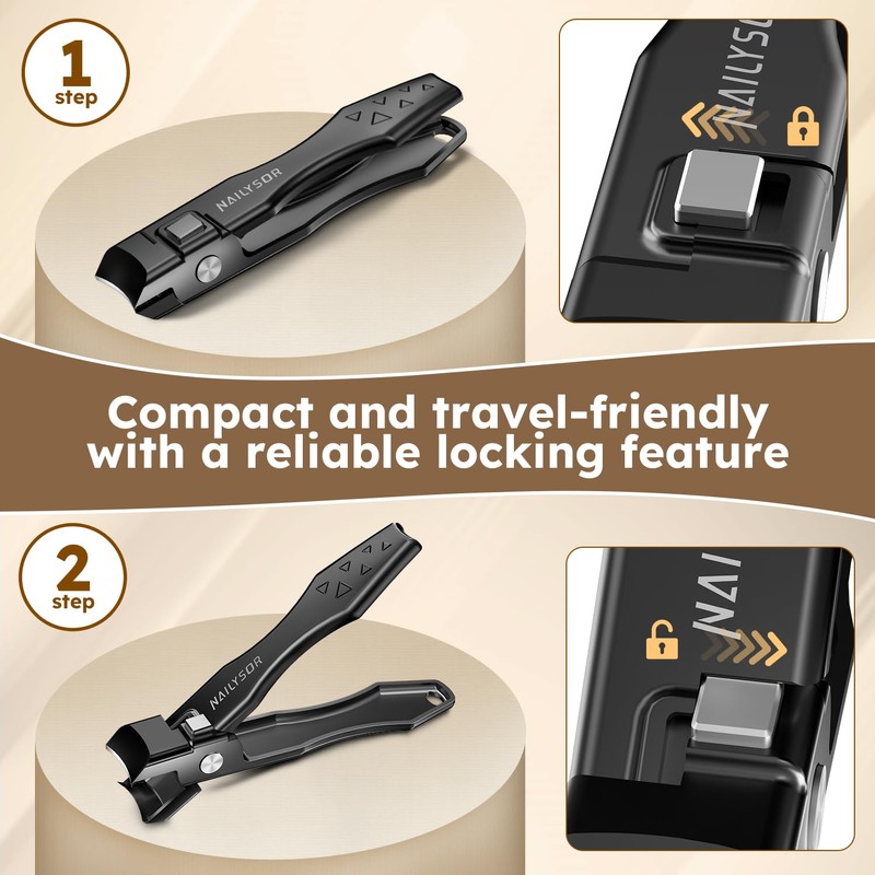 German Nail Clippers for Men Women with Catcher, Toenail Clippers