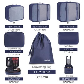 BAGAIL Packing Cubes for Suitcase 8 Set, Lightweight Luggage Packing Organizers Packing Cubes for Travel Accessories