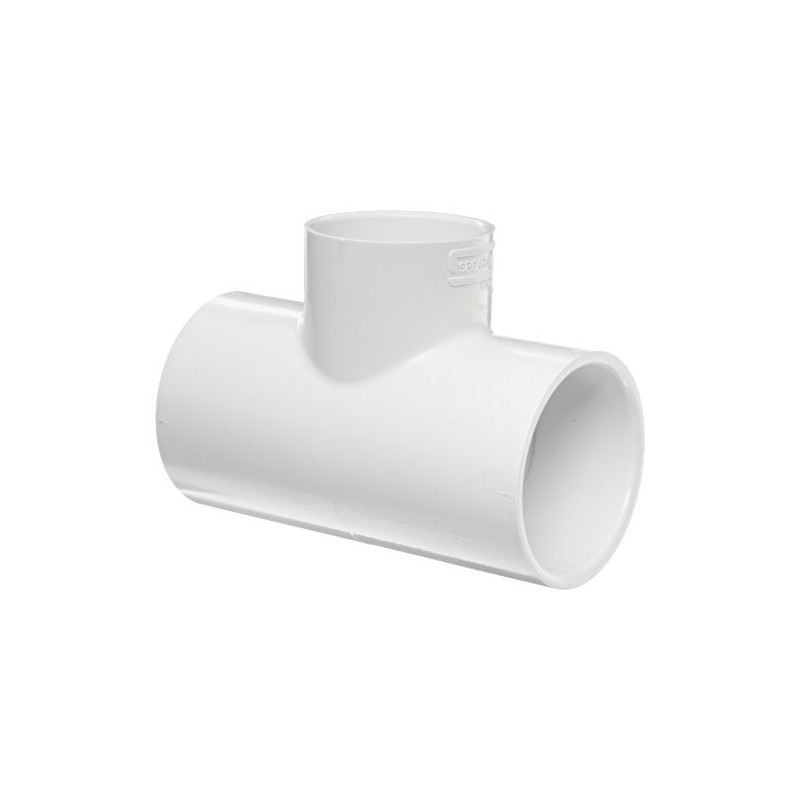 Spears 401 Series PVC Pipe Fitting, Tee, Schedule 40, White,