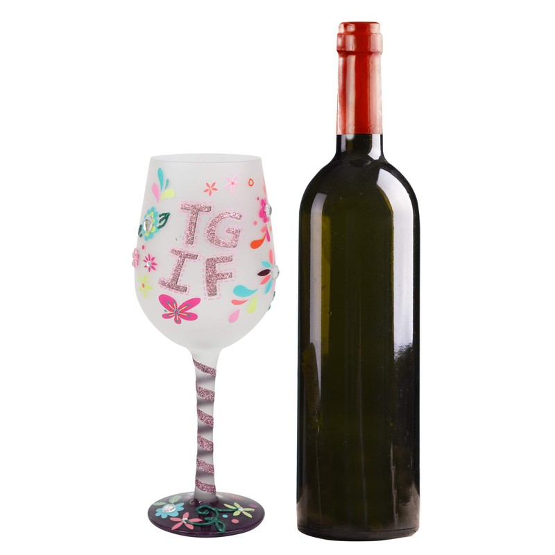 Top Shelf Copa de vino con texto en inglés "This