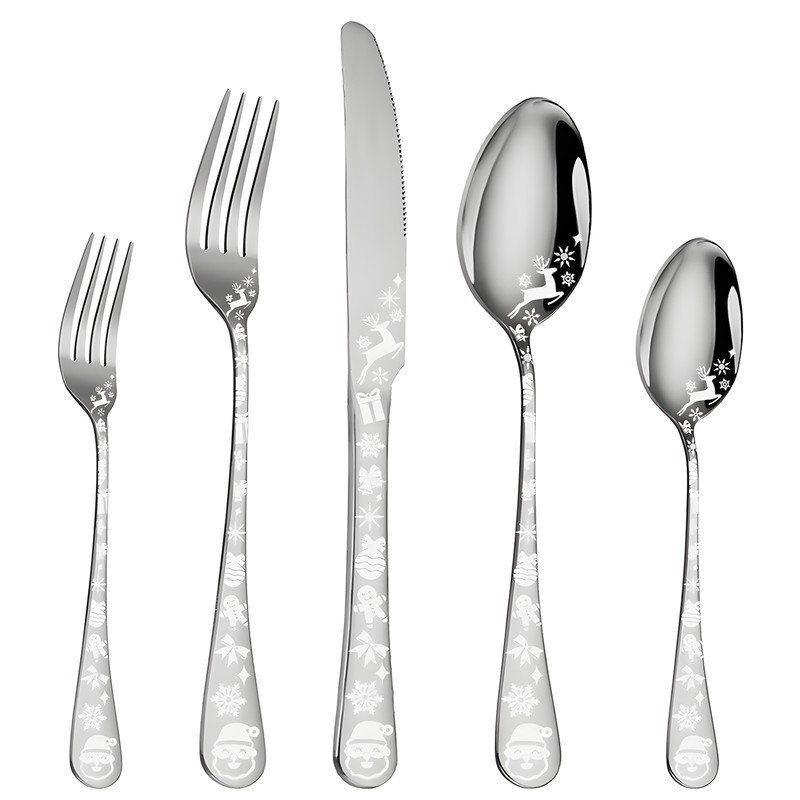 20-Piece Silverware Set Service for 5 Stainless Steel Flatware Cutlery