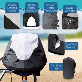 STOPBYUS 600 Denier Jet ski Canvas Cover Compatible with SeaDoo Model GTX 4-Tec 2002 2003 2004 2005 2006 trailerable, Mooring, PWC Jetski Storage