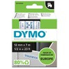 Dymo, Blue on white