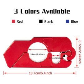 QOOWFEANIG Heavy Duty Motorcycle Lock with 2 Keys - Anti Theft Brake Lock for Dirt Bike, Moped, Scooter & ATV | Secure Grip/Throttle Lock | Durable Motorcycle Accessories,Red