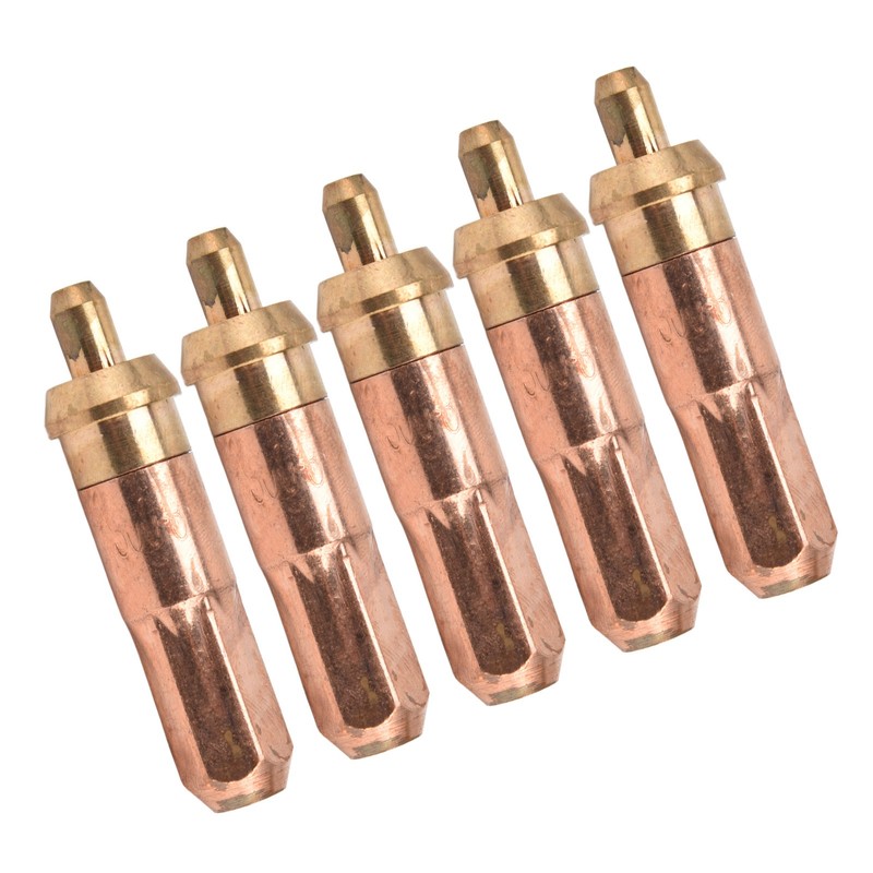 5Pcs Acetylene Cutting Tips Brass Copper Welding Nozzles Torch Consumables