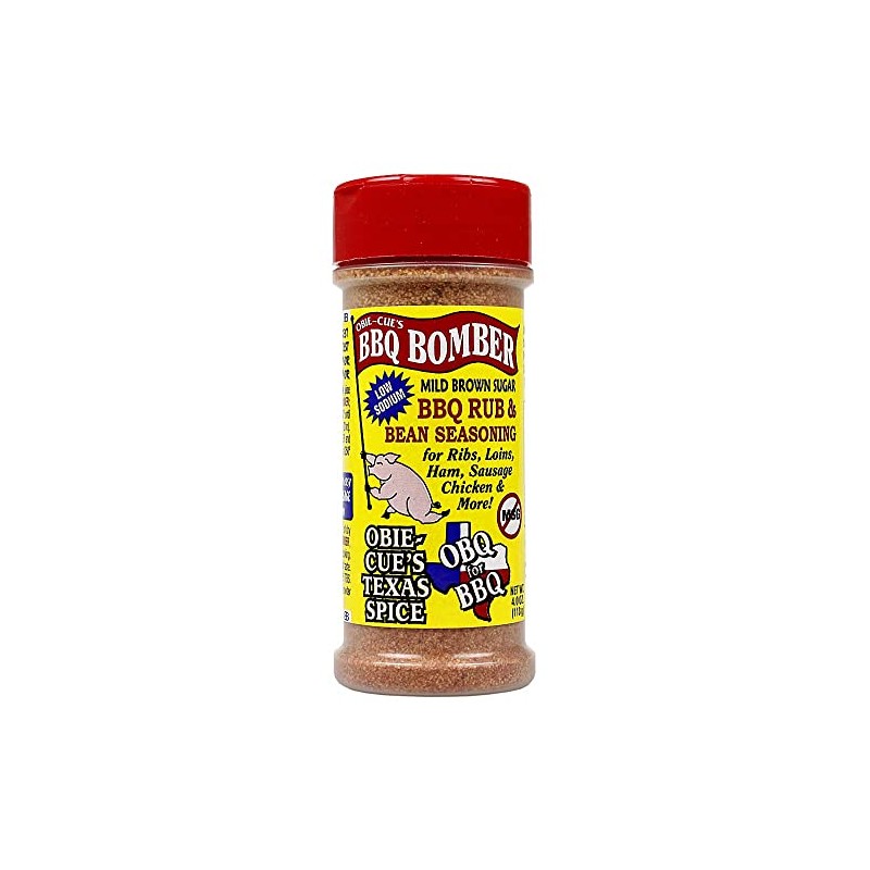 Obie-Cue's BBQ Bomber, Mild Brown Sugar BBQ Rub & Bean