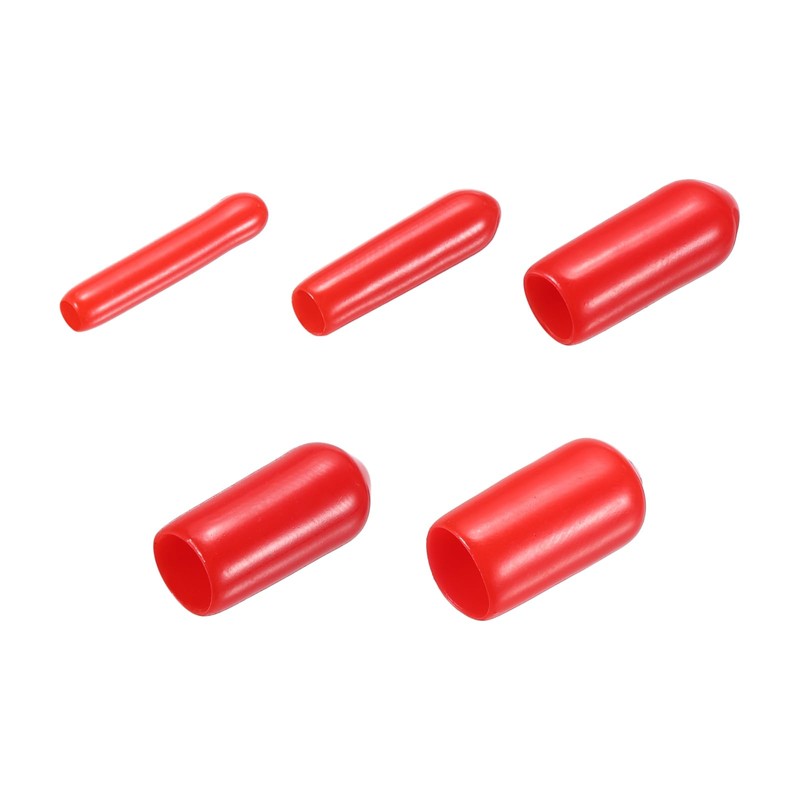 sourcing map 100pcs Round Rubber End Caps Protective Caps 1.5mm